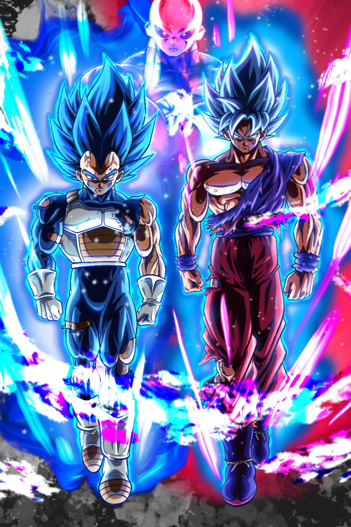 Goku Super Saiyan Blue X Kaioken & Vegeta Super Saiyan Blue Evolution
